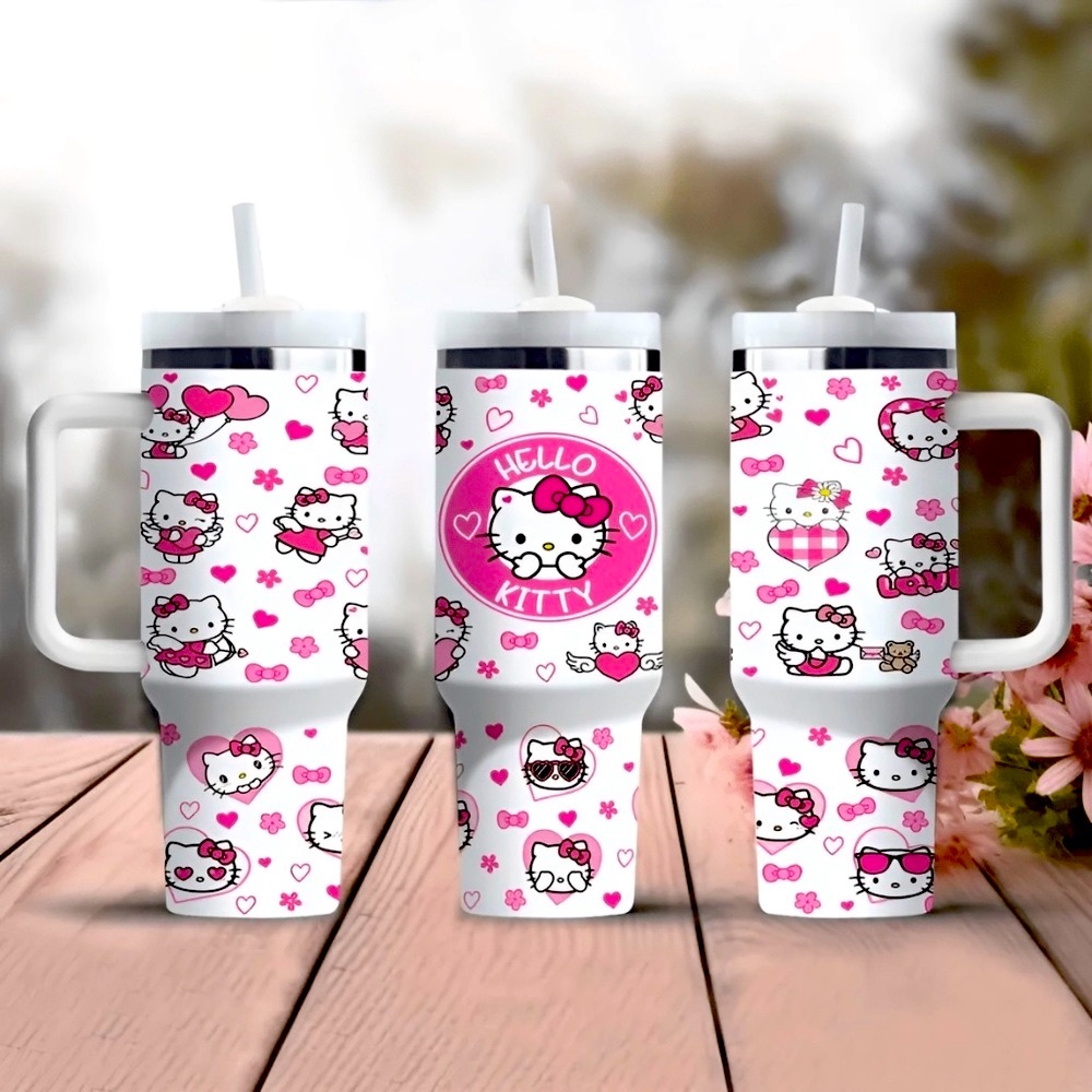 Kawaii Hello Kitty 40oz Insulated Stainless Steel Tumbler - Hot & Cold Drinkware